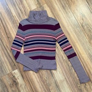Striped turtleneck